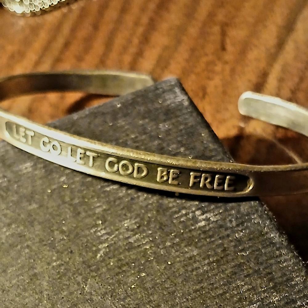 Silver Inspirational Bangle Bracelet
